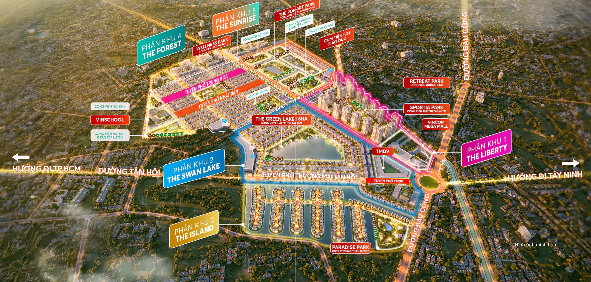 Mặt Bằng 3D Dự An Vinhomes Green City Long An
